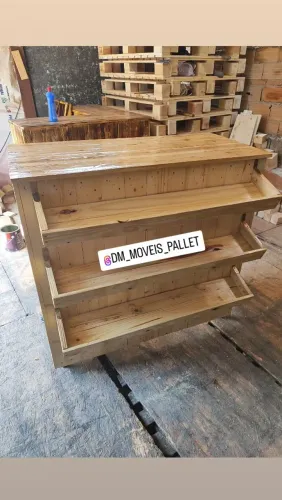 Balcão caixa pallet rústico 
