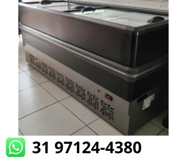 Ilha de Congelados 2 Metros Vidro reto Polar