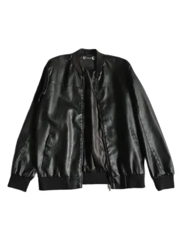Jaqueta de Couro Masculina Preta