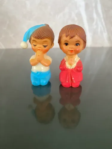 Crianças anjinhos vintage colecionável 