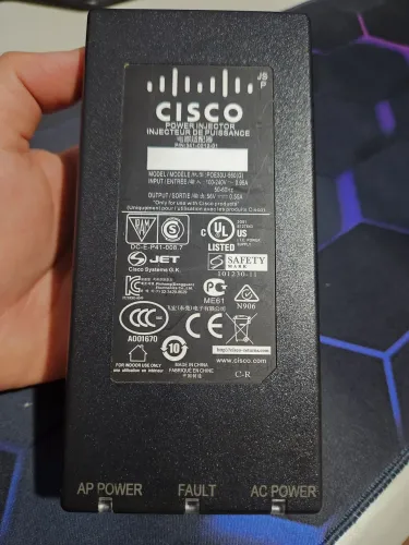 Fonte Cisco Power Injector PoE 56V 0.55A - Original