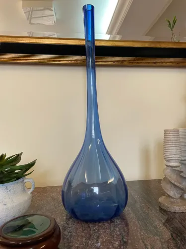 ANTIGUIDADE! Vaso em vidro soprado DÉCADA DE 50