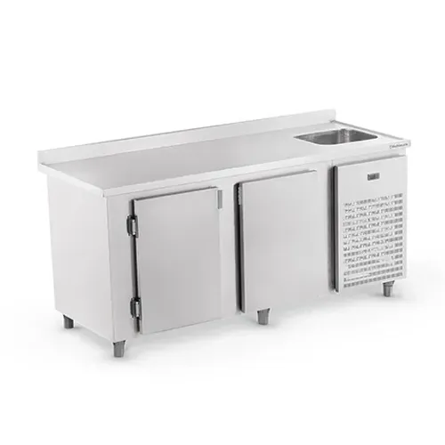 Balcão inox 2m resfriado ou congelamento