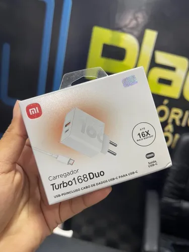 Carregador Turbo Duo 168W Rápido Xiaomi Tipo C Ml Xiaomi