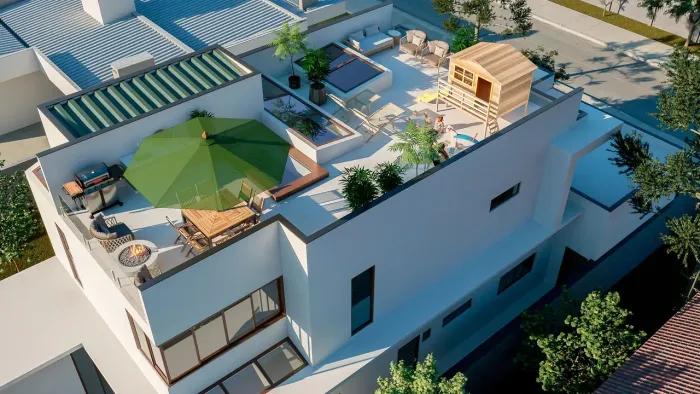 Casa moderna à venda em condomínio fechado, Paulínia. Suítes amplas, piscina e rooftop pri