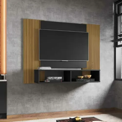 Painel Navi Até 47 Polegadas Preto Ripado Frete Grátis - Até 12x