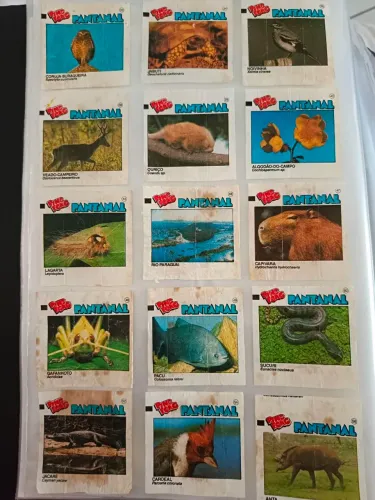 Figurinhas Pantanal Ping Pong coleção