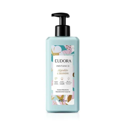 Eudora Instance Algodão e Jasmim Creme Hidratante Desodorante Corporal 400ml