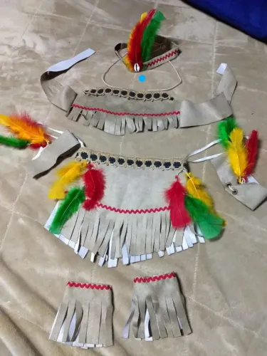 Fantasia Infantil Índia Apache Tam P 