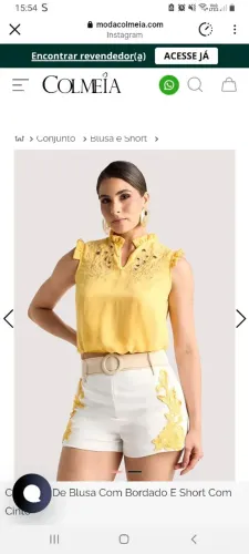 Conjunto short e blusa