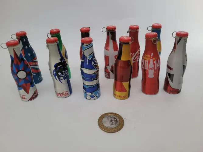 Coleção mini garrafas coca cola copa de 2014