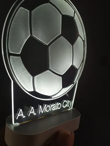 Abajur Bola de Futebol Personalizado com LED
