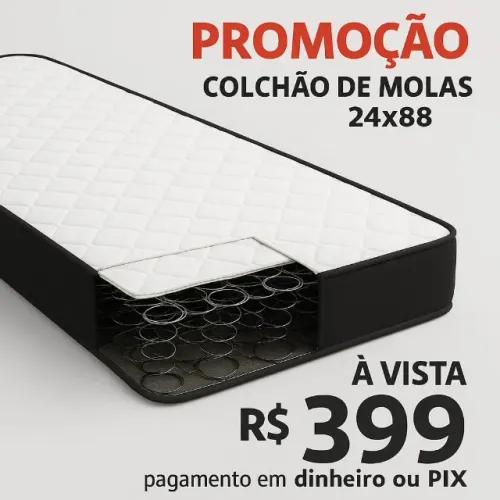 Super Oferta! Colchão Mola Bonnel 88x24 com Desconto à Vista