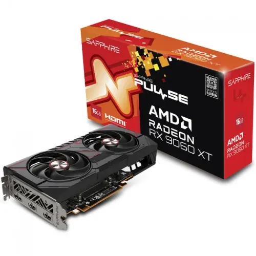 Placa de Vídeo AMD RX 9060 XT 16GB GDDR6 Sapphire Pulse Dual Fan 128 Bits - WZetta
