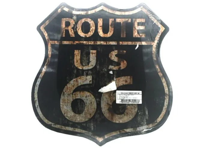 Placa Decorativa Route 66 - distintivo