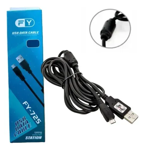 Cabo Para Carregar Controle Ps4 Com Filtro 1.8m Usb V8 Novo