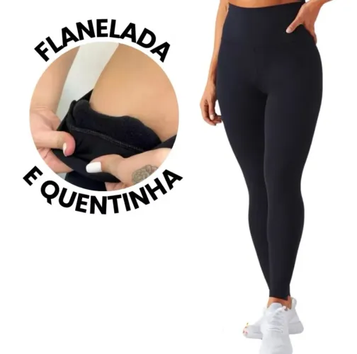 Calça Legging térmica Preta Confortável e Modeladora