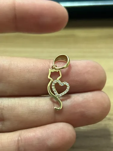 Pingente cravejado ouro 18k