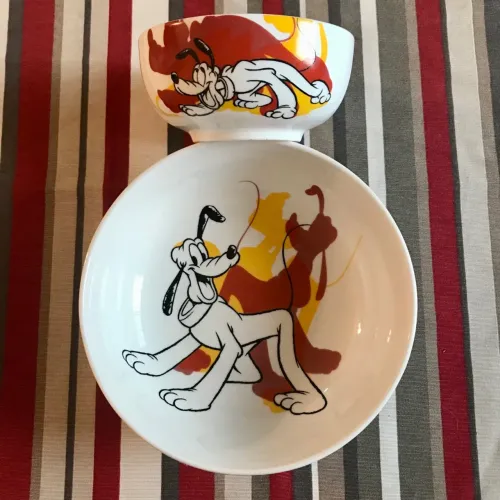 conjunto de bowls de porcelana disney pluto