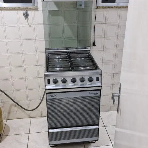 Fogão brastemp inox maison com forno e churrasqueira raridade