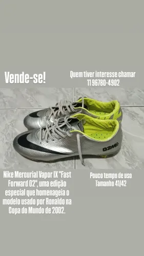 Chuteira de campo Nike mercurial edição especial 
