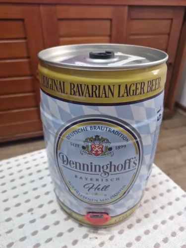 Balde vazio de cerveja importada marca Denninghoffs alemã para coleção
