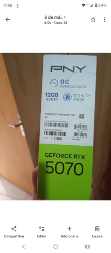 Troco Rtx 5070 por placa superior