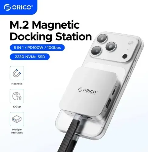 Magsafe Orico prata SSD M.2 2230 NVMe 10Gbps