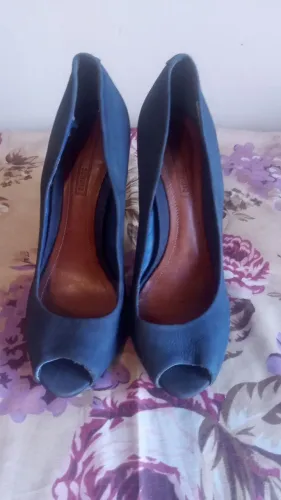 Sapato Schutz - 36 Azul Veludo