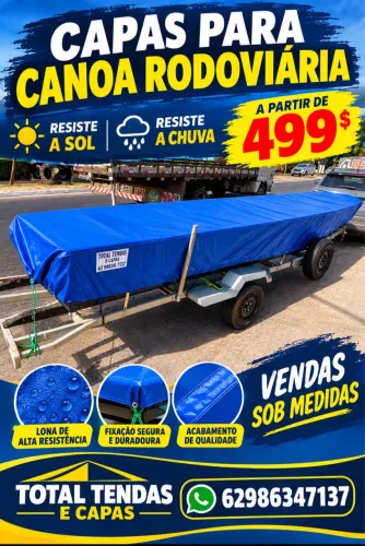 Capa para canoa sob medida