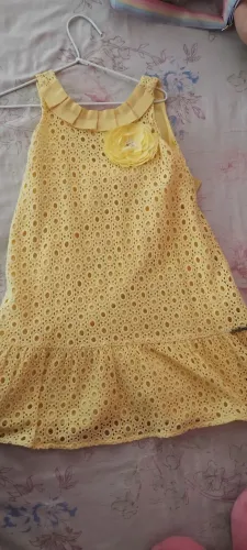 Vestido amarelo infantil 4 anos 