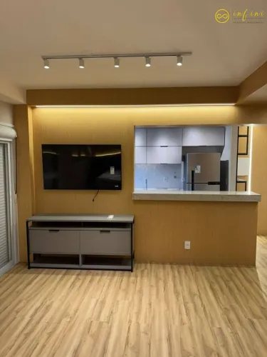 Apartamento Studio Mobiliado com 1 Quarto para alugar, 37 m² por R$ 3.500/mês - Condomínio