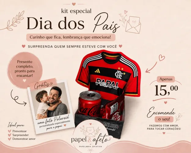 Kit dia dos pais Personalizados time