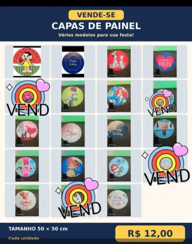 Vende-se itens de decoração de festa