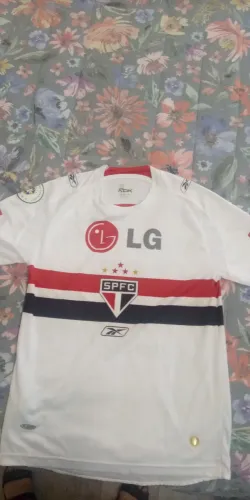 Camisa infantil do São Paulo Reebok/LG oficial, tamanho 10 anos