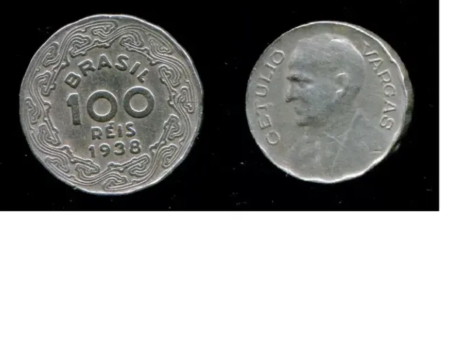 Moeda 100 réis 1938 série Getúlio Vargas