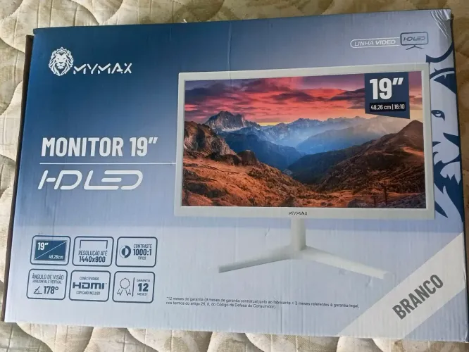 Monitor 19" HD Led Mymax branco