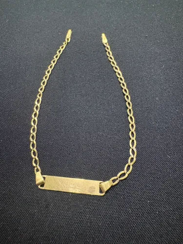 Pulseira infantil ouro 18k