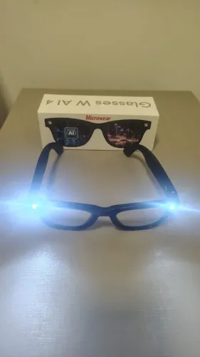 Óculos Mircrowear W AI 4 lanterna musica bluetooth Inteligente