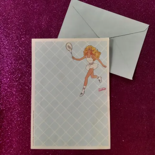 Barbie Papel de Carta com Envelope Barbie Vintage antigo 