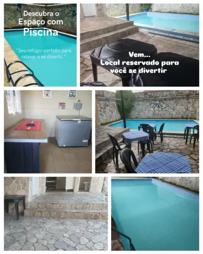 Espaço para pequenos eventos com piscina no Janga