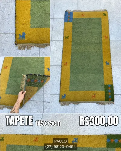 Tapete Amarelo Verde Amarelo Medio Semi novo