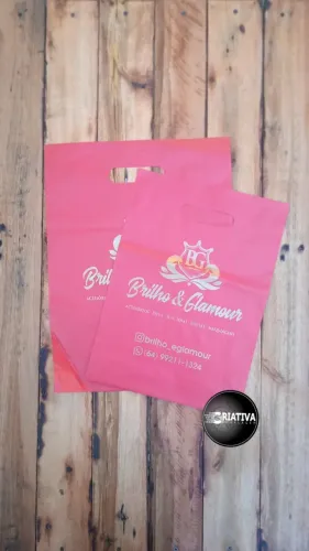 Sacolas personalizadas M 30 X 40 BOCA VAZAZADA