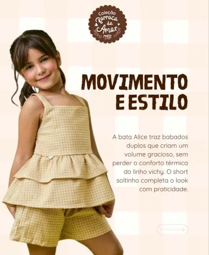 Roupa infantil - Conjunto Alice