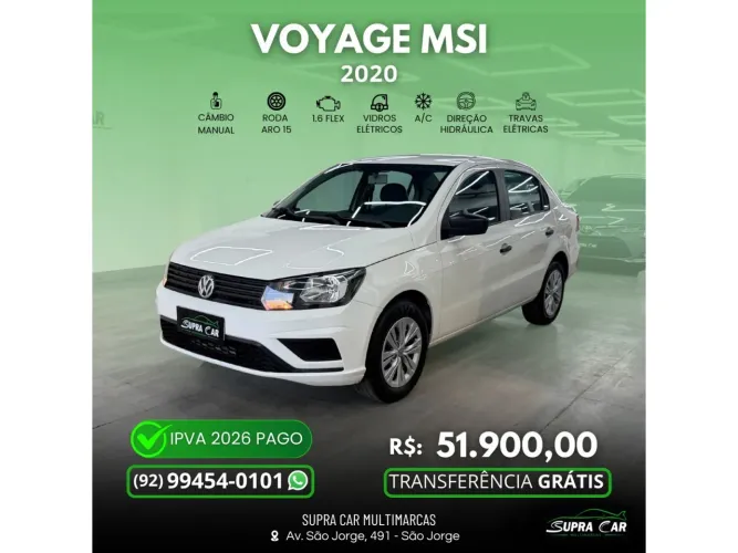 Volkswagen Voyage 1.6 MSI Flex 8V 4P 2020