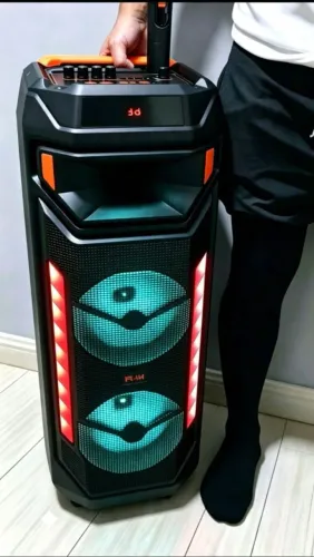 Caixa de som Bluetooth com rádio FM 1800w de Potência Amplificada PMPO Caixa Grande 90 cm