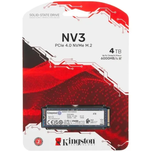 SSD M.2 Kingston NV3 4TB NOVO lacrado