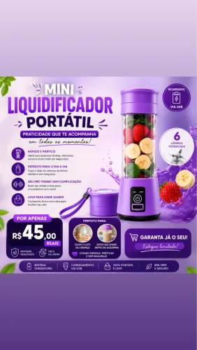 Mini liquidificador portátil