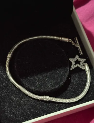 pulseira pandora fecho t estrela