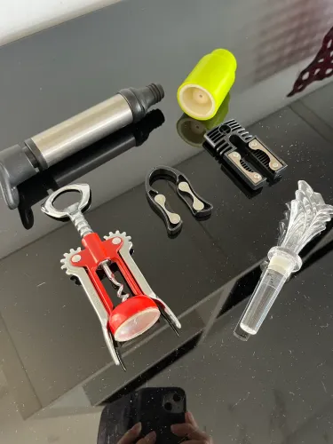 Lote kit para vinho abridor, cortador, tampa etc